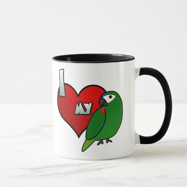 I Liebe meines Hahns Macaw Tasse (Rechts)