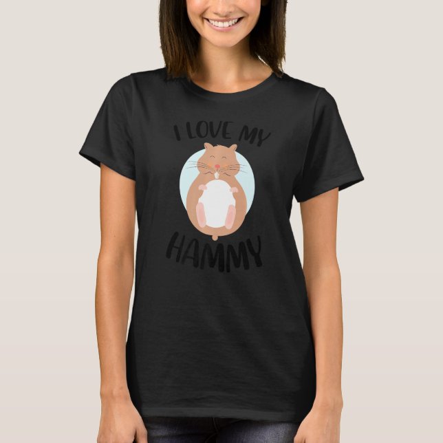 I Liebe meines Hamster Haustierbesitzers Tierzelle T-Shirt (Vorderseite)