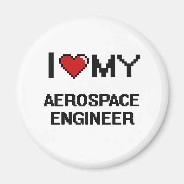 I Liebe meines Luftfahrtingenieurs Magnet (Vorne)