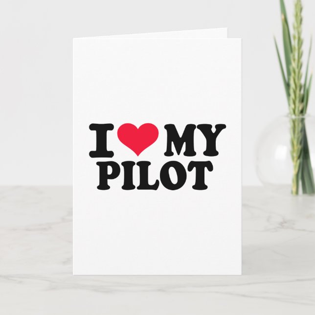 I Liebe meines Pilotprogramms Karte (Vorderseite)