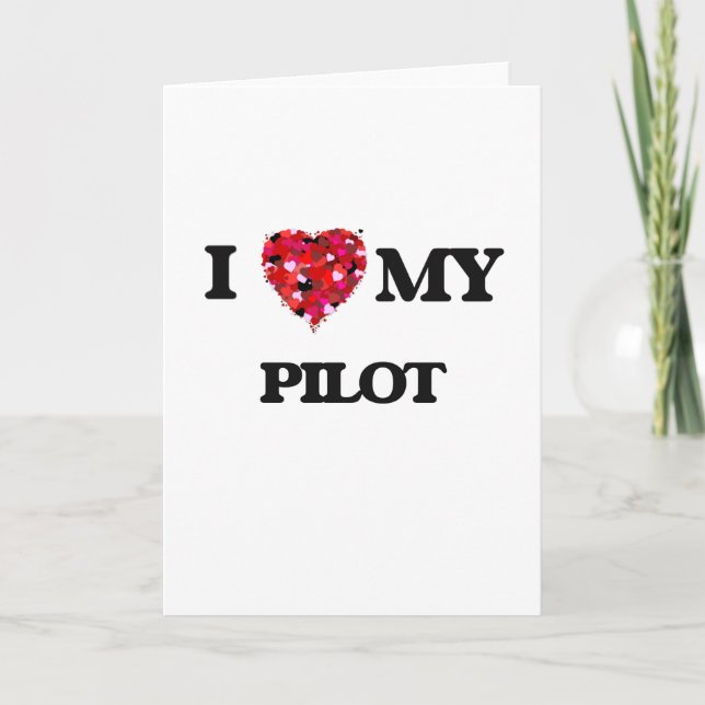 I Liebe meines Pilotprogramms Karte (Vorderseite)