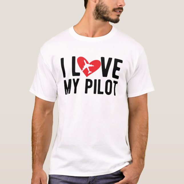 I Liebe meines Pilotprogramms T-Shirt (Vorderseite)