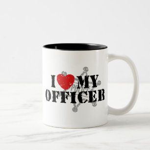 I Liebe meines Polizeibeamten Zweifarbige Tasse
