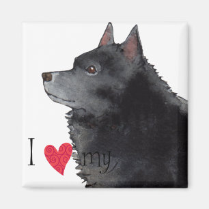 I Liebe meines Schipperke Magnet