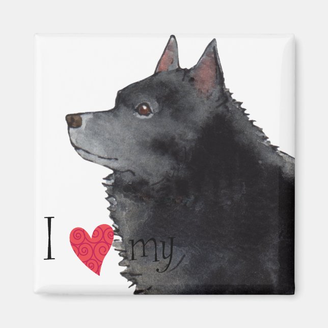 I Liebe meines Schipperke Magnet (Vorne)