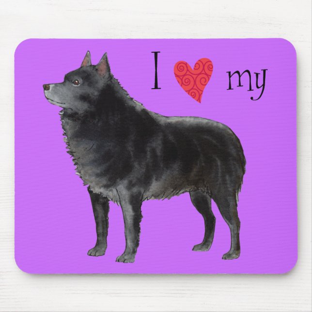 I Liebe meines Schipperke Mousepad (Vorne)