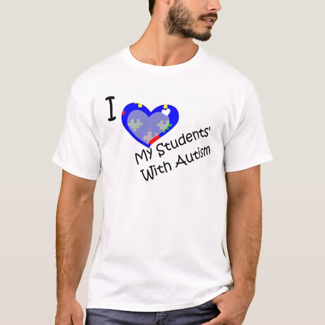 I Liebe meines Studenten mit Autismus-Shirt T-Shirt (Vorderseite)