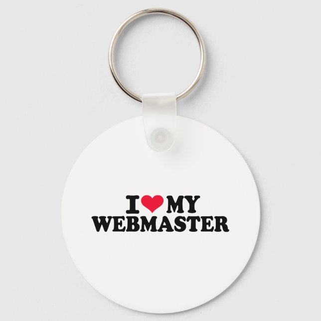 I Liebe meines Webmasters Schlüsselanhänger (Vorderseite)