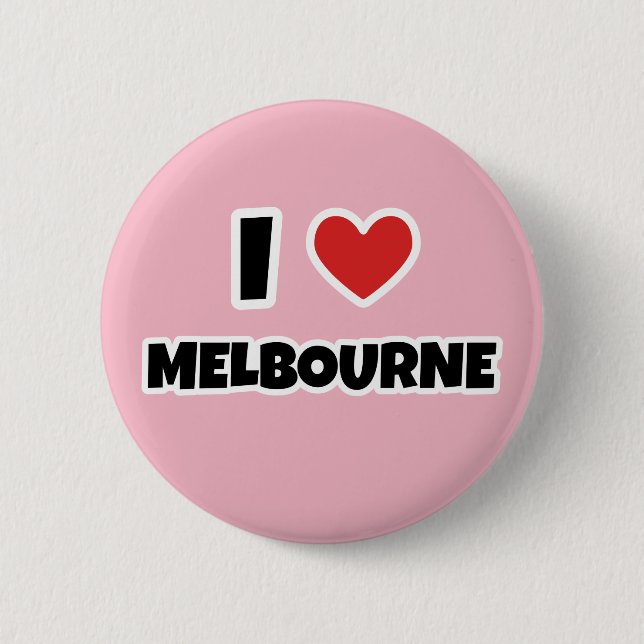 I Liebe Melbourne Button (Vorderseite)