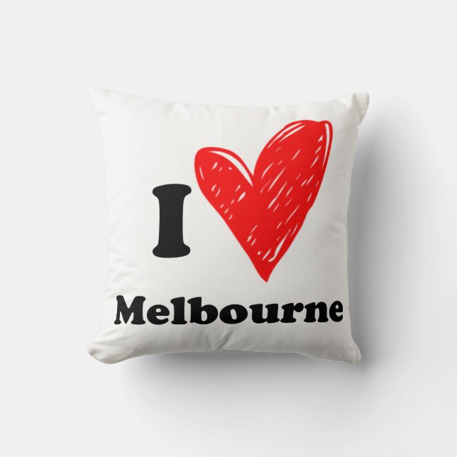 I Liebe Melbourne Kissen (Vorderseite)