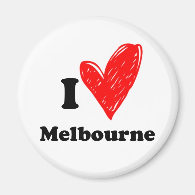 I Liebe Melbourne Magnet (Vorne)