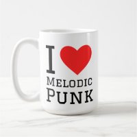 I Liebe melodischer Punk-Quadrat-Aufkleber