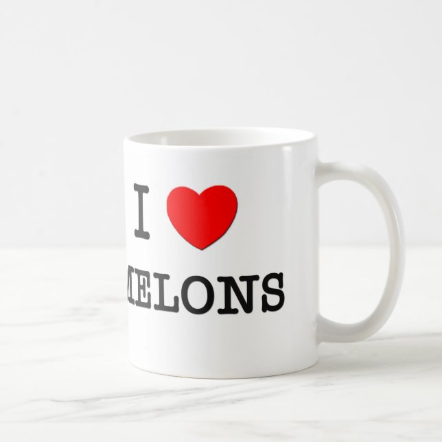 I Liebe MELONEN (Nahrung) Kaffeetasse (Rechts)