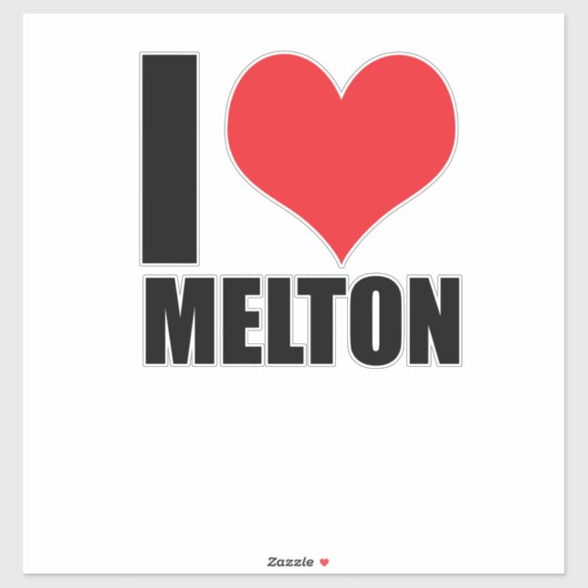 I Liebe Melton Aufkleber (Blatt)