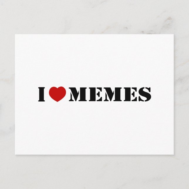 I Liebe Memes Postkarte (Vorderseite)