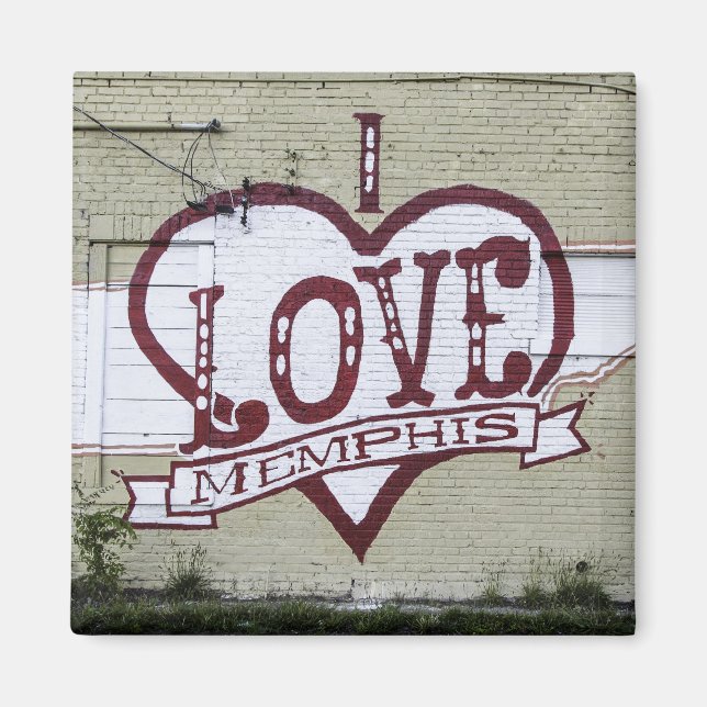 I Liebe Memphis Graffiti Magnet (Vorne)