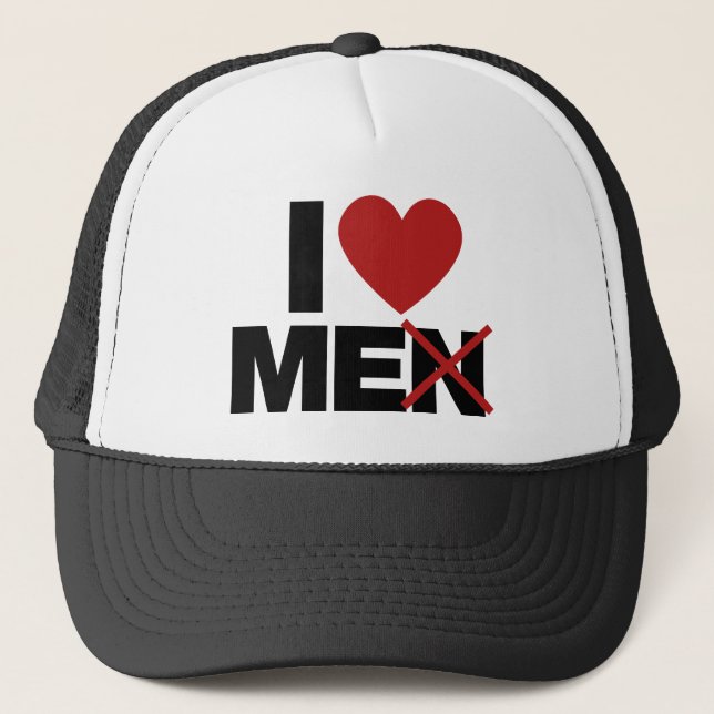 I Liebe Men Truckerkappe (Vorderseite)