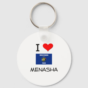 I Liebe Menasha Wisconsin Schlüsselanhänger