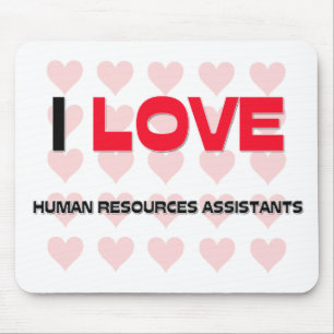 I LIEBE-MENSCHLICHE BETRIEBSMITTEL-ASSISTENTEN MOUSEPAD
