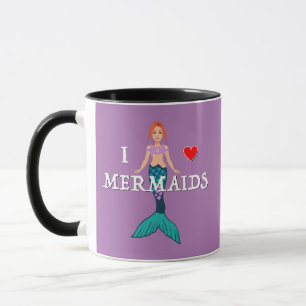 I Liebe Mermaids Design - Combo-Tasse Tasse
