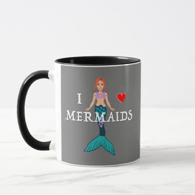 I Liebe Mermaids Design - Combo-Tasse Tasse (Links)
