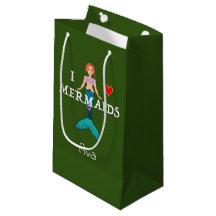 I Liebe Mermaids Design - Geschenktasche - Klein