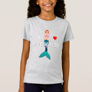 I Liebe Mermaids Design - Girls' Fine Jersey T-Shi T-Shirt