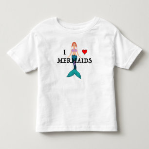 I Liebe Mermaids Design - Kleinkind Fine Jersey T- T-shirt