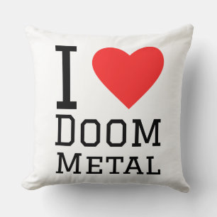 I Liebe Metallaufkleber Kissen