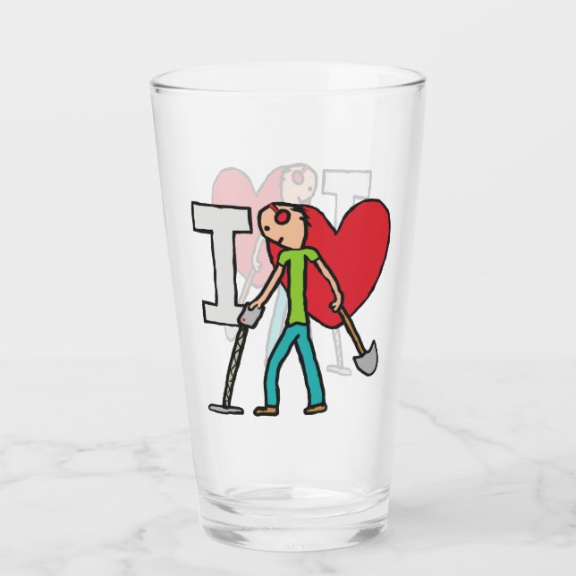 I Liebe Metalldetektion Glas (Vorderseite)
