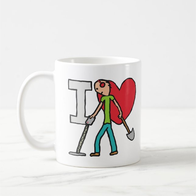 I Liebe Metalldetektion Kaffeetasse (Links)