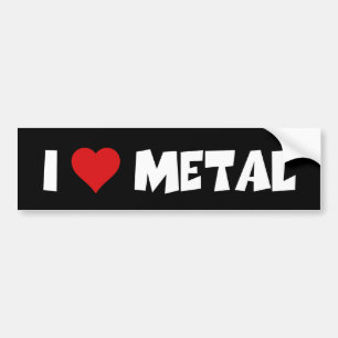 I Liebe Metalle Autoaufkleber