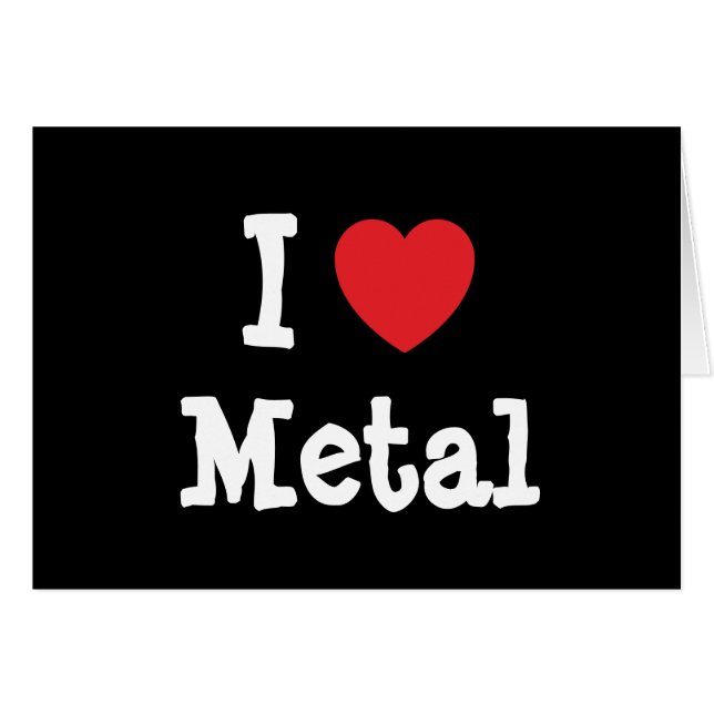 I Liebe Metallherz personalisiert (Vorderseite (Horizontal))