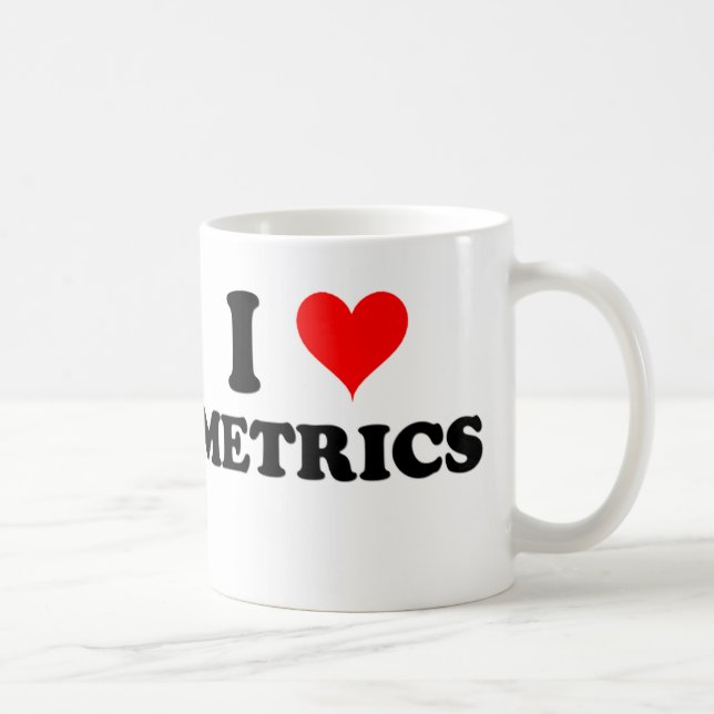 I Liebe-Metrik Kaffeetasse (Rechts)