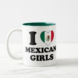 I Liebe Mexikanische Girls Zweifarbige Tasse