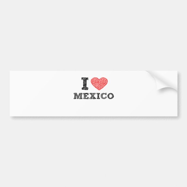 I Liebe Mexiko Autoaufkleber (Vorne)