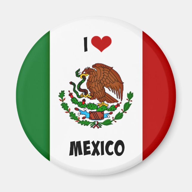 I. Liebe Mexiko, mexikanische Flagge, Magnet (Vorne)
