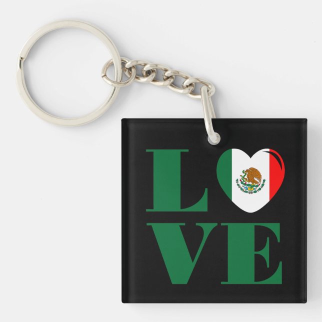 I Liebe Mexiko Schlüsselanhänger (Vorderseite)