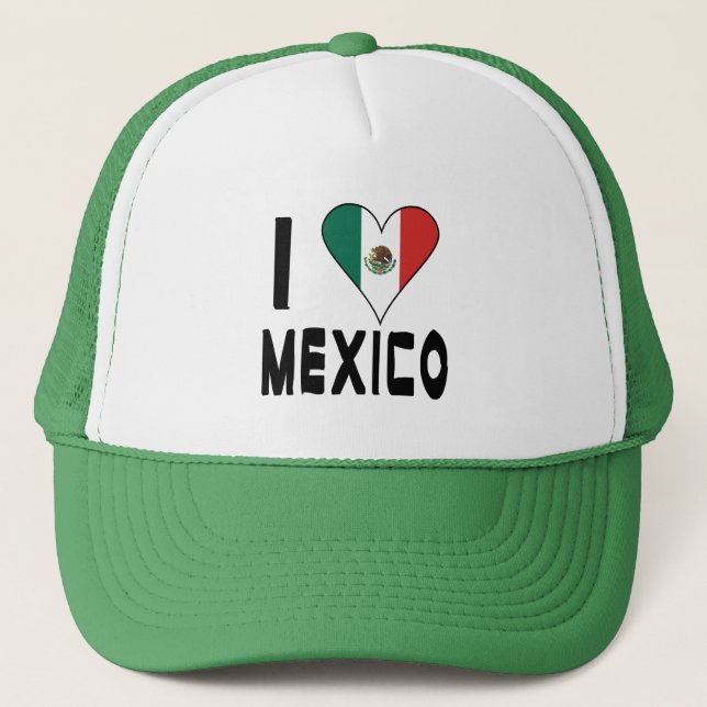 I Liebe Mexiko Truckerkappe (Vorderseite)