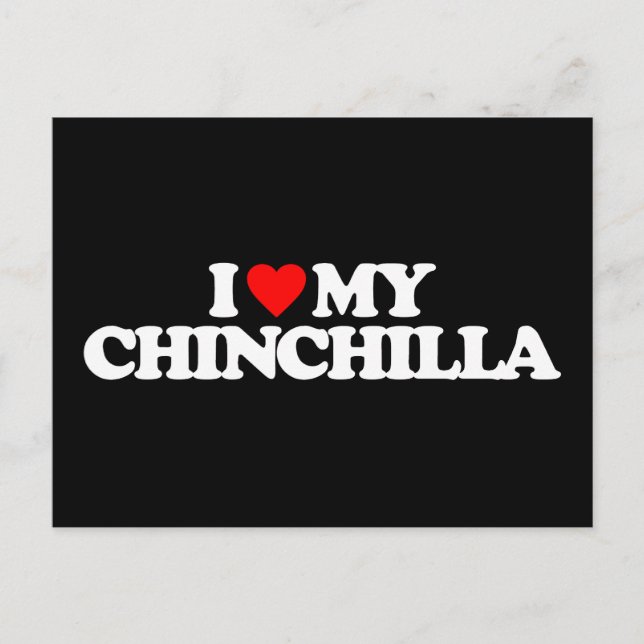 I LIEBE MEY CHINCHILLA POSTKARTE (Vorderseite)