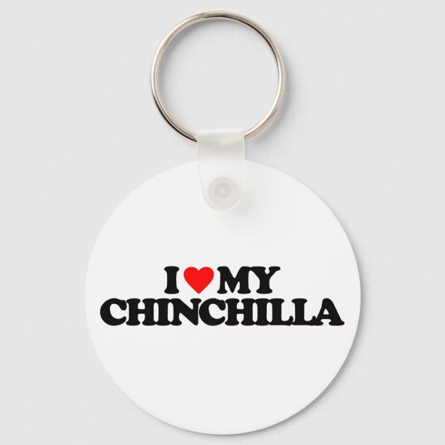 I LIEBE MEY CHINCHILLA SCHLÜSSELANHÄNGER (Vorderseite)