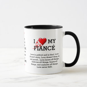 I LIEBE MEY FIANCÉ Custom Christlich Tasse