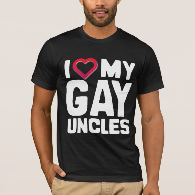 I LIEBE MEY GAY UNCLES T-Shirt (Vorderseite)