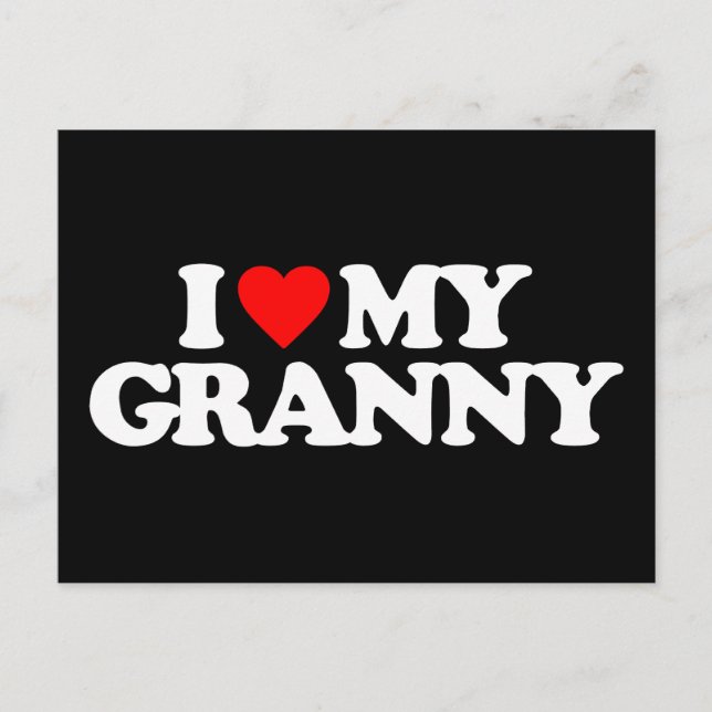 I LIEBE MEY GRANNY POSTKARTE (Vorderseite)