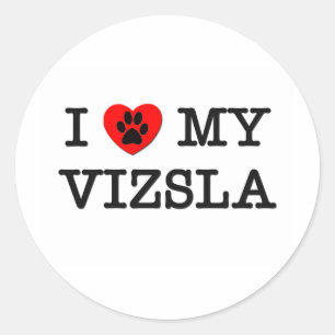 I LIEBE MEY VIZSLA RUNDER AUFKLEBER