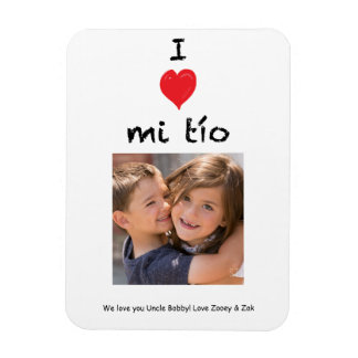 I Liebe Mi Tio Foto Magnet Keepake