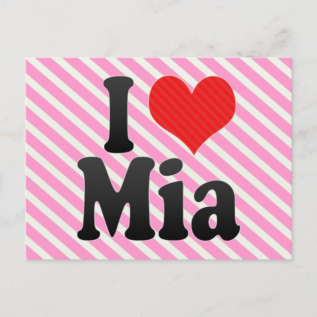 I Liebe Mia Postkarte (Vorderseite)
