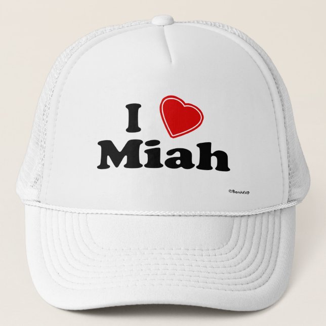 I Liebe Miah Truckerkappe (Vorderseite)