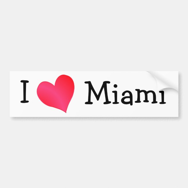 I Liebe Miami Autoaufkleber (Vorne)