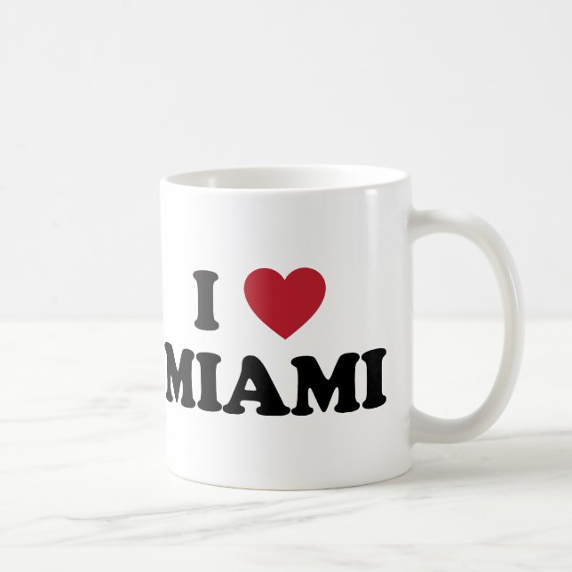 I Liebe Miami Florida Kaffeetasse (Rechts)